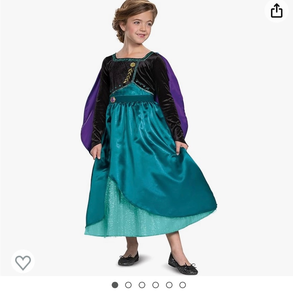 Disney Frozen 2 Anna Costume for Girls, Deluxe Dress and Cape BEAUTIFUL